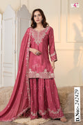 PINK BLOSSOM SHARARA SET