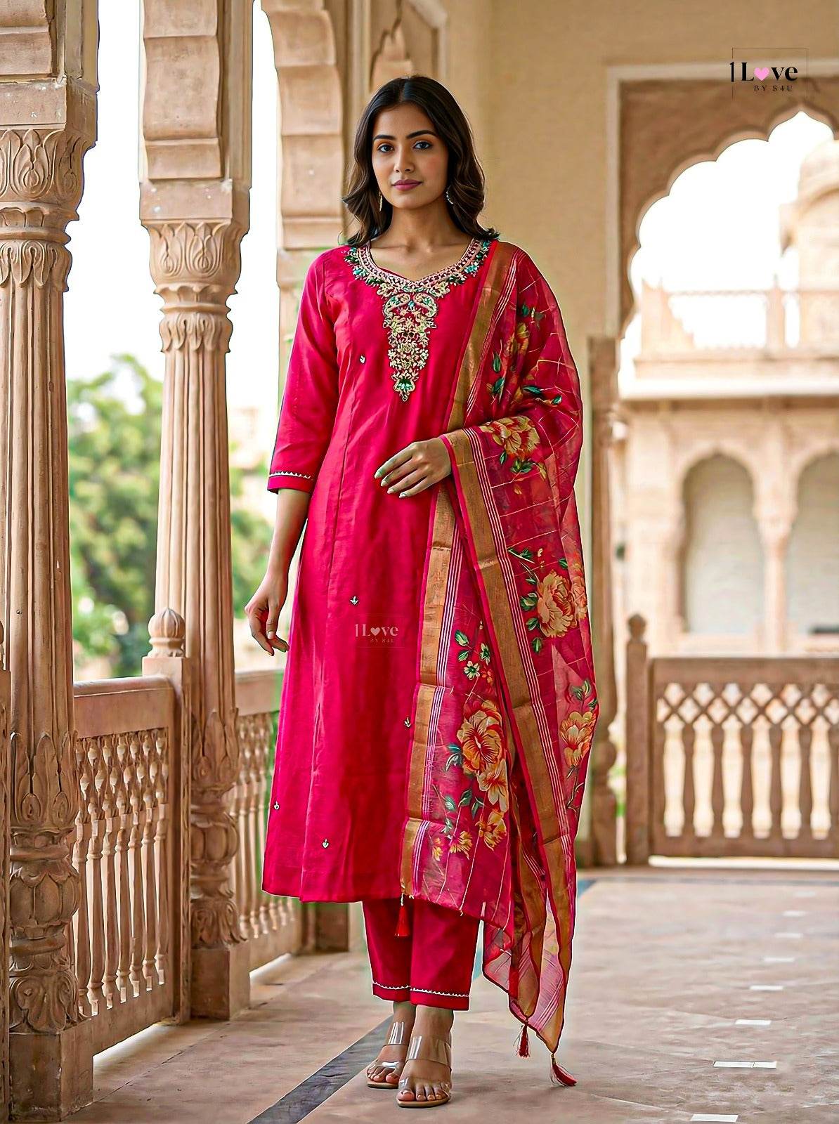 RANI PINK KURTI SET