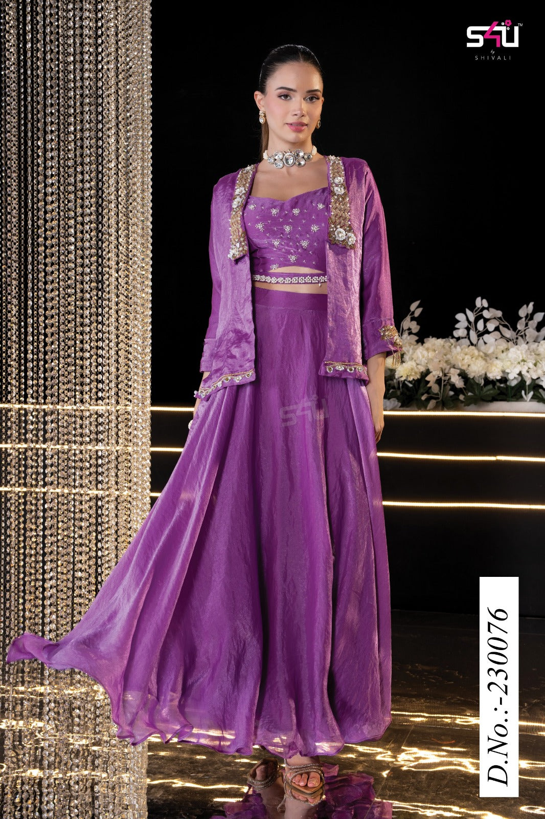 PURPLE LEHENGA SET
