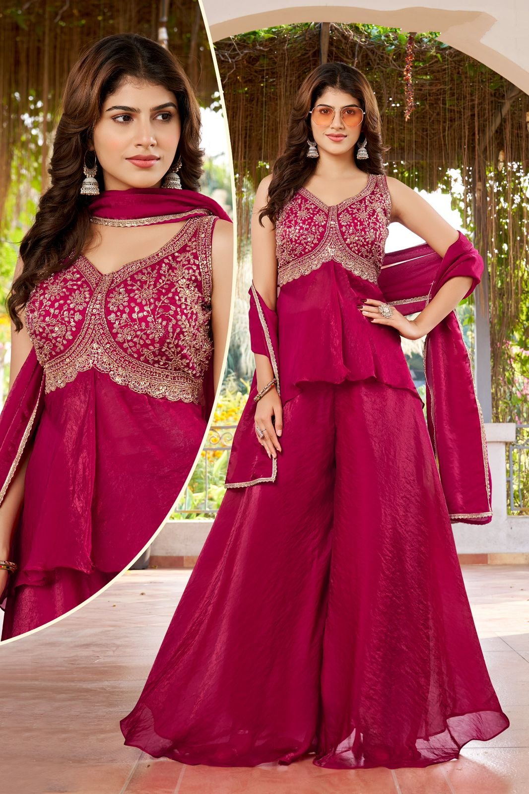 RANI EMBROIDERED PLAZO SET